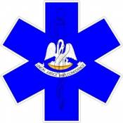 State of Louisiana Star of Life - Decal