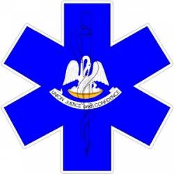 State of Louisiana Star of Life - Decal