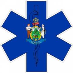 State of Maine Star of Life - Decal