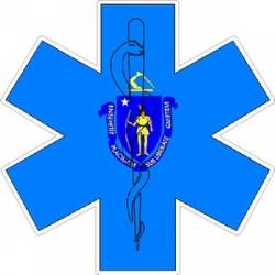 State of Massachusetts Star of Life - Decal