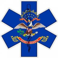 State of North Dakota Star of Life - Decal