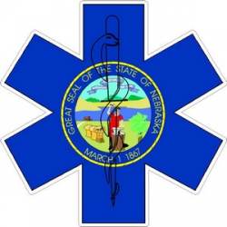 State of Nebraska Star of Life - Decal