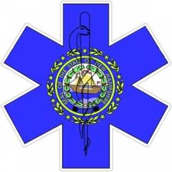 State of New Hampshire Star of Life - Decal