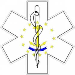 State of Rhode Island Star of Life - Decal