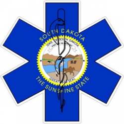 State of South Dakota Star of Life - Decal