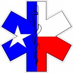State of Texas Star of Life - Decal