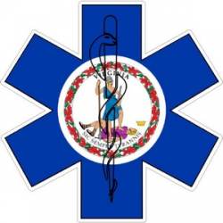 State of Virginia Star of Life - Decal