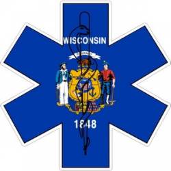 State of Wisconsin Star of Life - Decal
