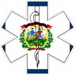 State of West Virginia Star of Life - Decal