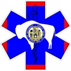 State of Wyoming Star of Life - Decal