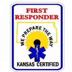 Kansas Certified First Responder - Sticker
