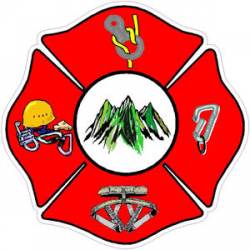 High Angle Rescue Maltese Cross - Sticker