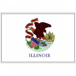 State Of Illinois - Vinyl Flag Sticker