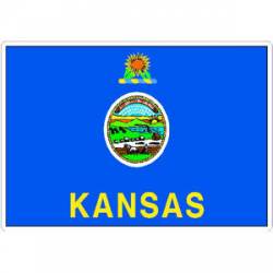 State Of Kansas - Vinyl Flag Sticker
