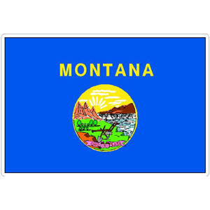 State Of Montana - Vinyl Flag Sticker at Sticker Shoppe