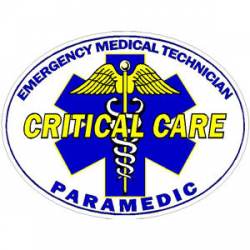 CCEMT-P Critical Care EMT Paramedic - Oval Decal