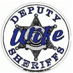 6 Point Star Deputy Sheriffs Wife - Sticker
