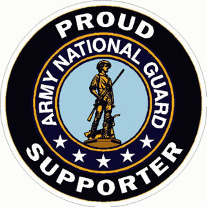 Army National Guard Proud Supporter - Sticker at Sticker Shoppe