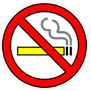 No Smoking Sign - Vinyl Sticker at Sticker Shoppe