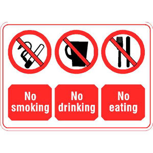 No Smoking No Drinking No Eating - Sticker At Sticker Shoppe