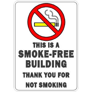 This Is A Smoke Free Building - Vinyl Sticker at Sticker Shoppe