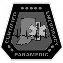 Subdued Indiana Certified Emergency Paramedic - Sticker