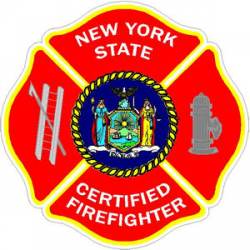 New York State Firefighter Certified - Sticker