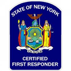 State Of New York Certified First Responder - Sticker