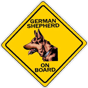 German Shepherd On Board - Sticker at Sticker Shoppe