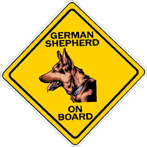 German shepherd on sale on board sticker