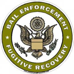 Bail Enforcement Fugitive Recovery - Round Decal