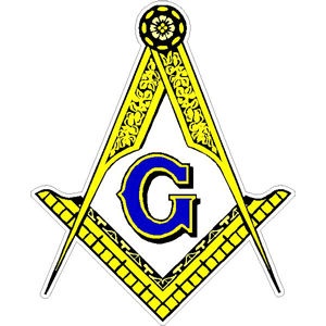 Masonic Yellow Logo - Vinyl Sticker at Sticker Shoppe