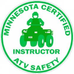 Minnesota Certified ATV Safety Instructor - Sticker