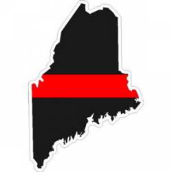 State of Maine Thin Red Line - Decal