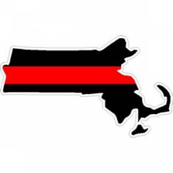 State of Massachusetts Thin Red Line - Decal