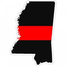 State of Mississippi Thin Red Line - Decal