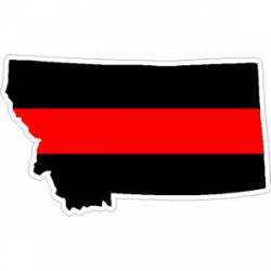 State of Montana Thin Red Line - Decal