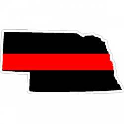 State of Nebraska Thin Red Line - Decal