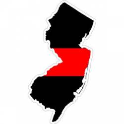 State of New Jersey Thin Red Line - Decal