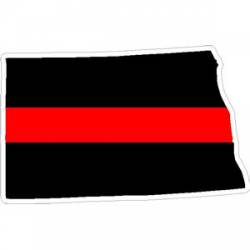 State of North Dakota Thin Red Line - Decal