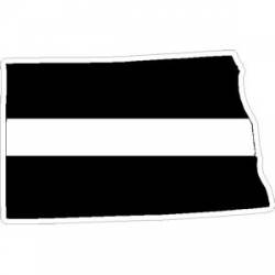 State of North Dakota Thin White Line - Decal