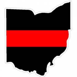 State of Ohio Thin Red Line - Decal