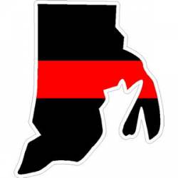 State of Rhode Island Thin Red Line - Decal
