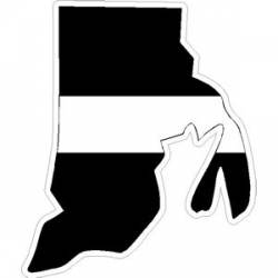 State of Rhode Island Thin White Line - Decal