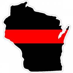 State of Wisconsin Thin Red Line - Decal