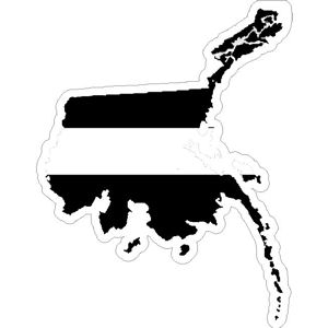 State of Alaska Thin White Line - Decal at Sticker Shoppe