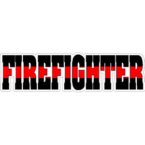 Firefighter Thin Red Line - Decal at Sticker Shoppe