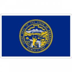 State Of Nebraska - Vinyl Flag Sticker