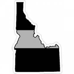 State Of Idaho Thin Silver Line - Sticker