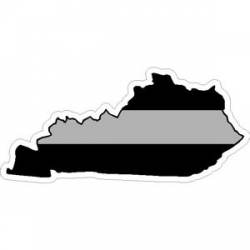 State Of Kentucky Thin Silver Line - Sticker